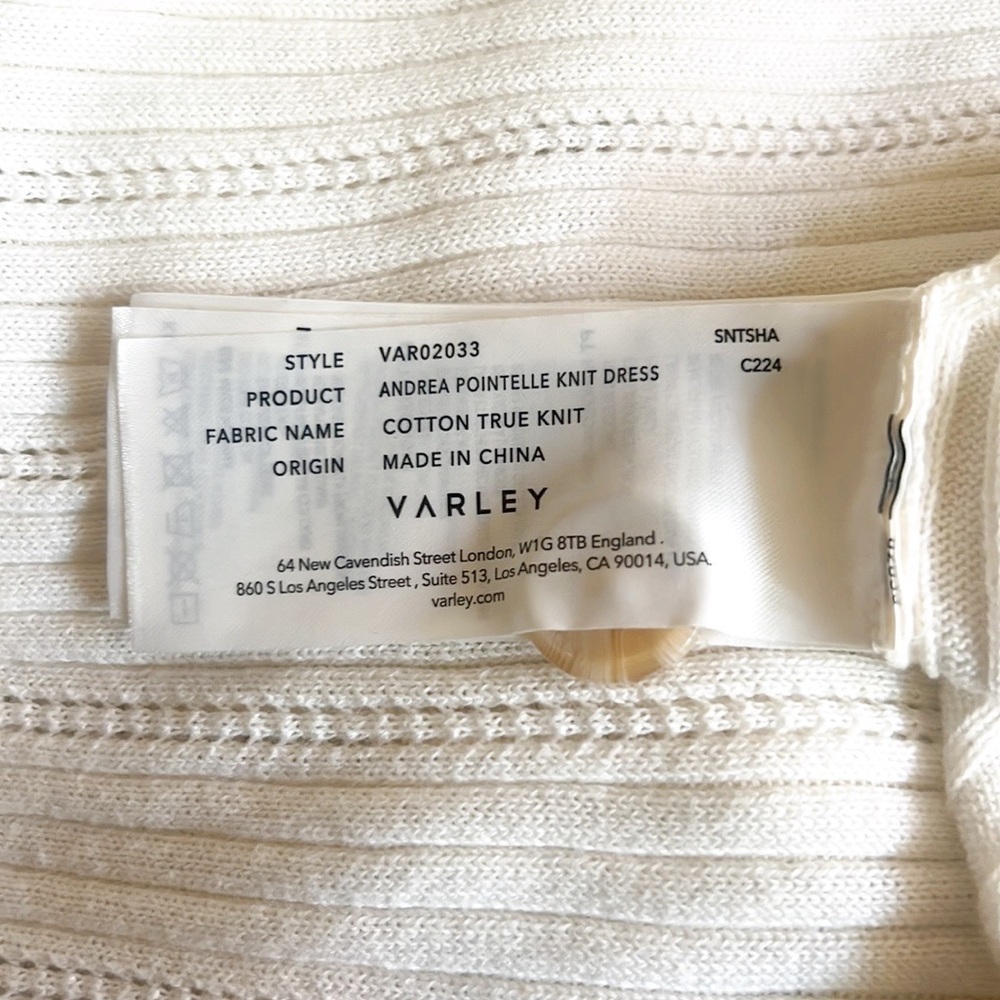 SOLD Varley Andrea Knit Maxi Dress White NWT - Picture 13 of 14